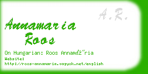 annamaria roos business card